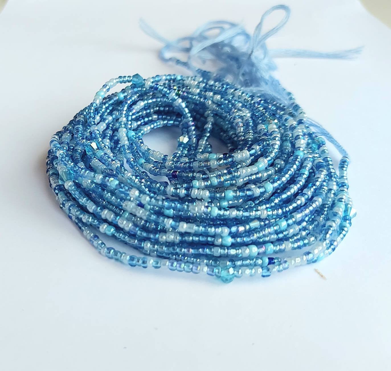 Blue waist beads sale