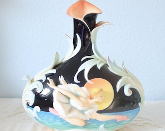 Franz Collection Begonia Vase XP1841 Hand Painted Signed NEW