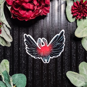 Mothman/Red Eyed Moth Premium Glossy or Matte Vinyl Sticker