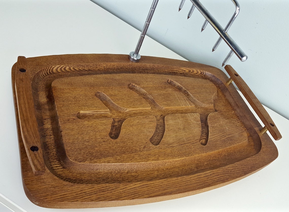 Extra Large Carving Board Hardwood with Stainless Adjustable Etsy