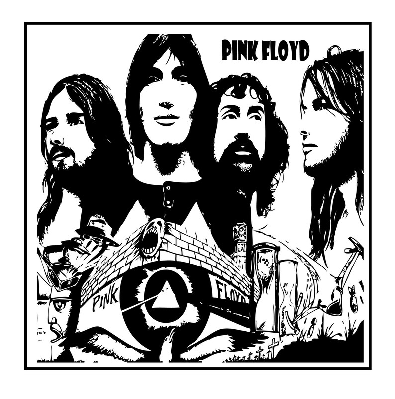 Pink Floyd vector file laser cut ai svg dxv jpeg | Etsy