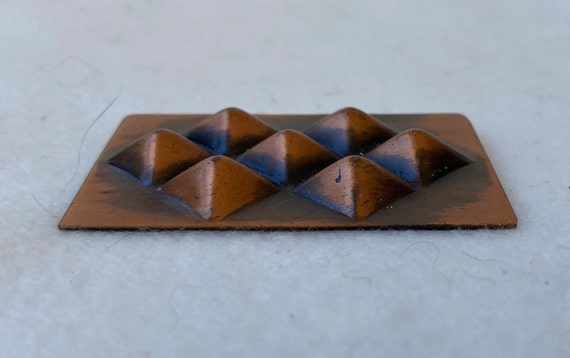 Mid Century Mod Brutalist Copper Brooch - image 2