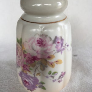 Antique RS Prussia German Porcelain Floral Hatpin Holder Vanity Old Mark