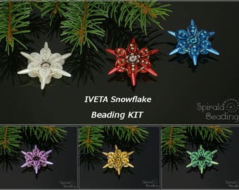 IVETA Snowflake Christmas Beading Kit - 1 pc - KIT ONLY without tutorial!