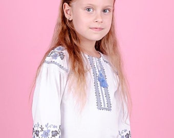 Embroidered blouse for girls 6-10  years, new model in ukraine original  style