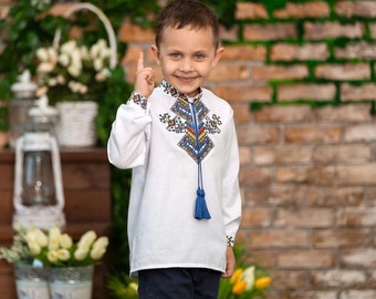 for a boy :2-12 years vishyvanka \u0421hildren embroidered Ukrainian shirt sorochka