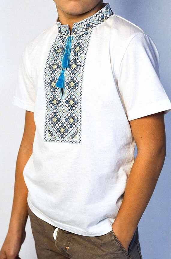 for a boy :2-12 years vishyvanka \u0421hildren embroidered Ukrainian shirt sorochka