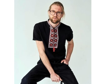 Ukrainian Vishyvanka T-Shirt, Embroidered Ornament, Eco Cotton