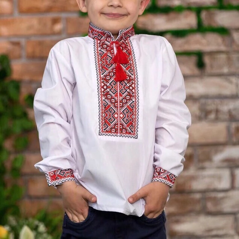 for a boy :2-12 years vishyvanka \u0421hildren embroidered Ukrainian shirt sorochka