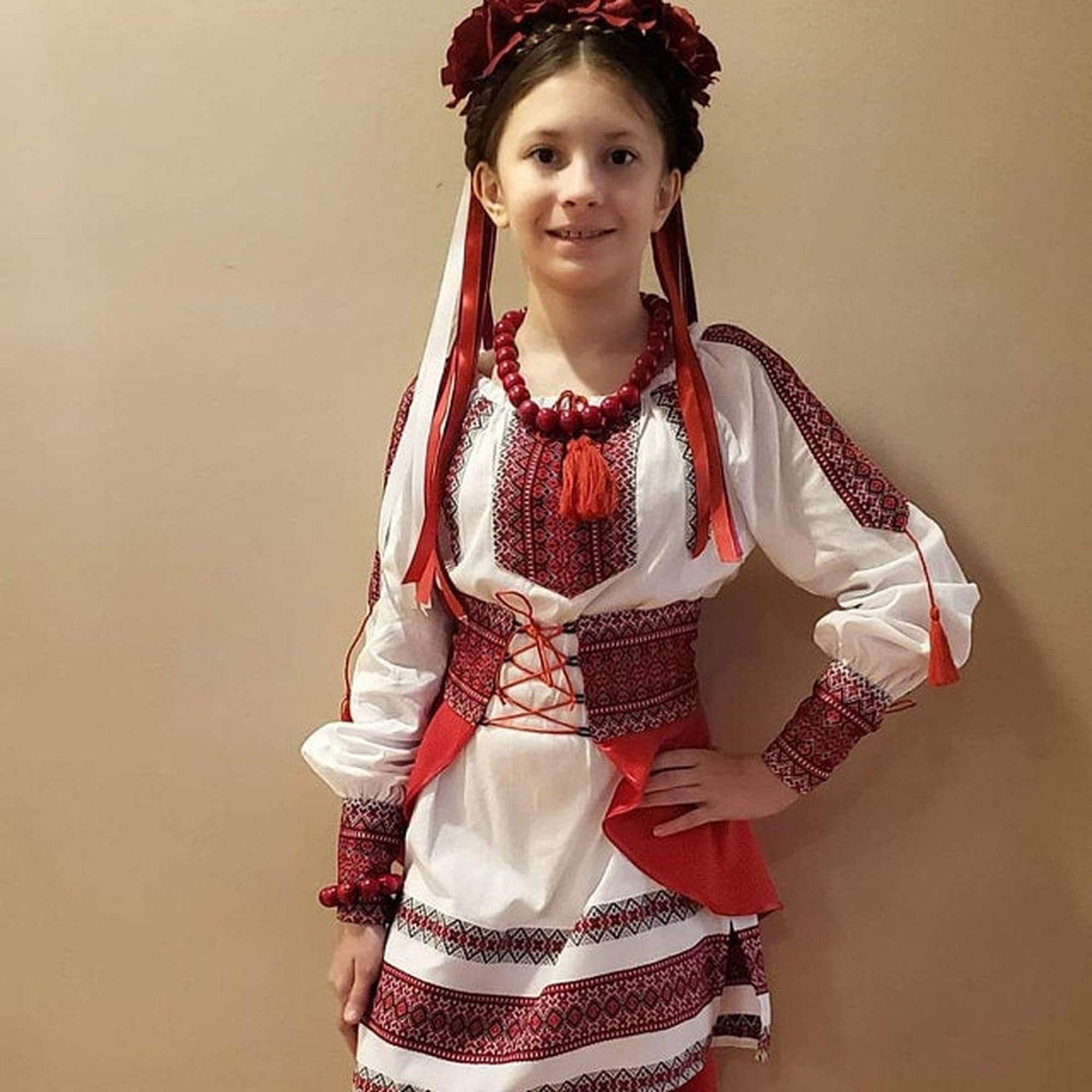 Elegant Ukrainian Embroidered Costume vishyvanka for Girls Etsy Canada