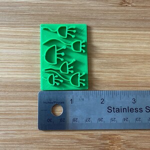 Imprint Tool 3-D Stamp Polymer Clay MokumeGane Texture Mica Shift Fantasy Flowers 160 image 2