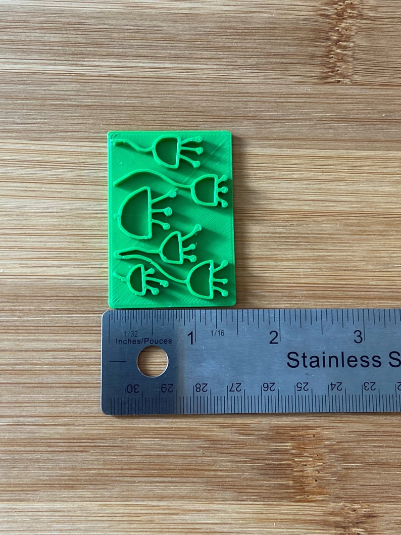 Imprint Tool 3-D Stamp Polymer Clay MokumeGane Texture Mica Shift Fantasy Flowers 160 image 2
