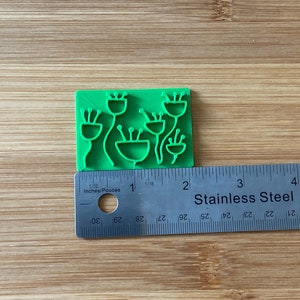 Imprint Tool 3-D Stamp Polymer Clay MokumeGane Texture Mica Shift Fantasy Flowers 160 image 3