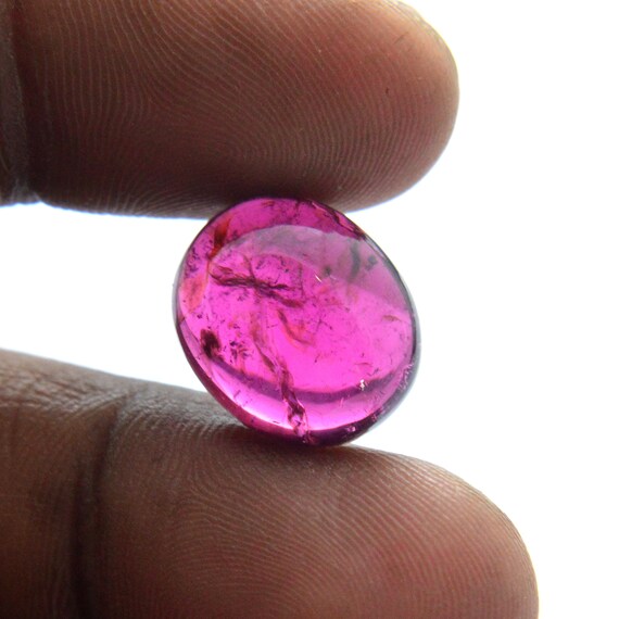 Rubellite Tourmaline Oval Cabochon Gemstone, 16x13 mm Tourmaline Gemstone,  Natural Tourmaline, Gemstone For Jewelry, October Birthstone