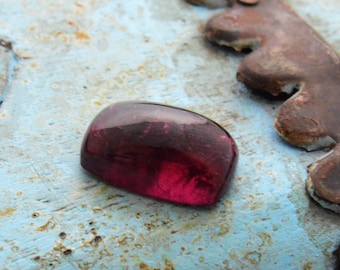 Red Tourmaline Octagon Cabochon Gemstone, 16x10 mm Tourmaline Gemstone, Natural Tourmaline, Gemstone For Jewelry, October Birthstone
