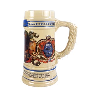 Old Style Beer Lager Tankard Stein Vintage 1991 Quality Ceramics Mariners Return