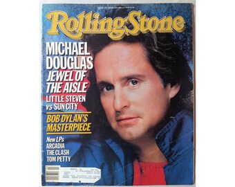 Rolling Stone Magazine 468 Michael Douglas Bob Dylan Tom Petty Clash Jan 16 1986