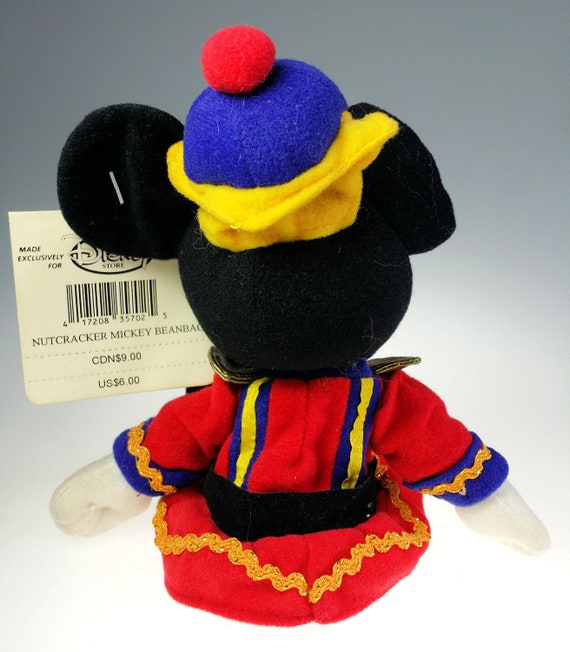 Disney Nutcracker Mickey Mouse Bean Bag Plush Christmas Holiday 1998 Toy for sale online 
