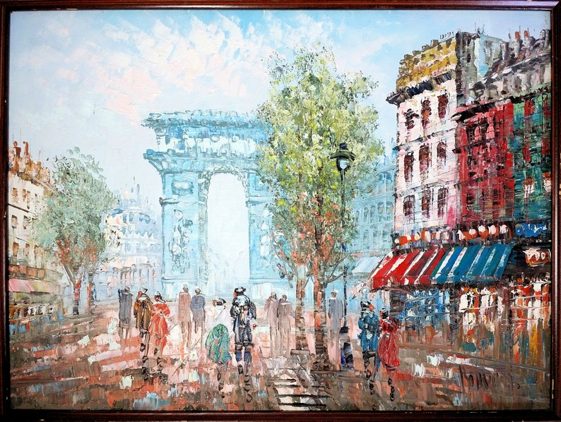 Beech Street Art Original Oil Painting on Canvas Signed Framed Etsy