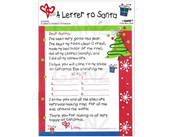 Ganz A Letter to Santa Claus Christmas Wish List Tradition NOS