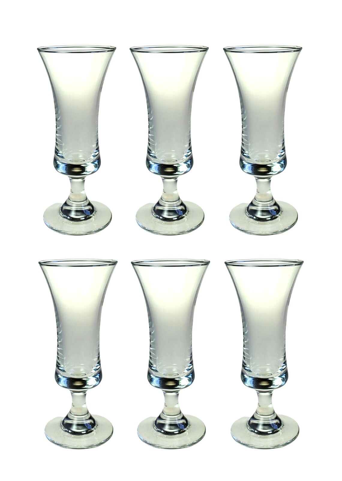 Set of 6 Tulip Shape 2 Ounce Bar Footed Cordial Liqueur Glass Etsy