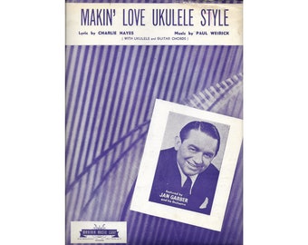 Makin Love Ukulele Style Original Sheet Music Dean Martin 1959 Piano Vocal