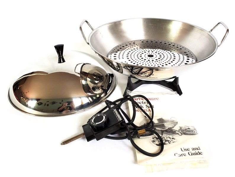 Farberware 303A Stainless Steel Electric Wok 14 Inch Complete Etsy