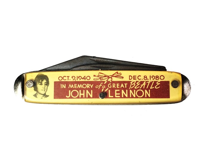 John Lennon Pocket Knife in Memory of a Great Beatle 1940 1980 Original