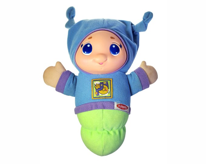 Playskool Hasbro Lullaby Gloworm Plush Night Time Sleep Plush Music