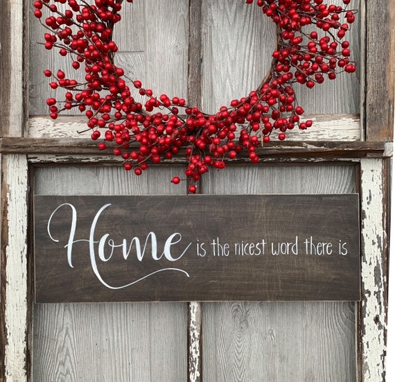 Sign with quote home sign Etsy rustic sign home is the Etsy