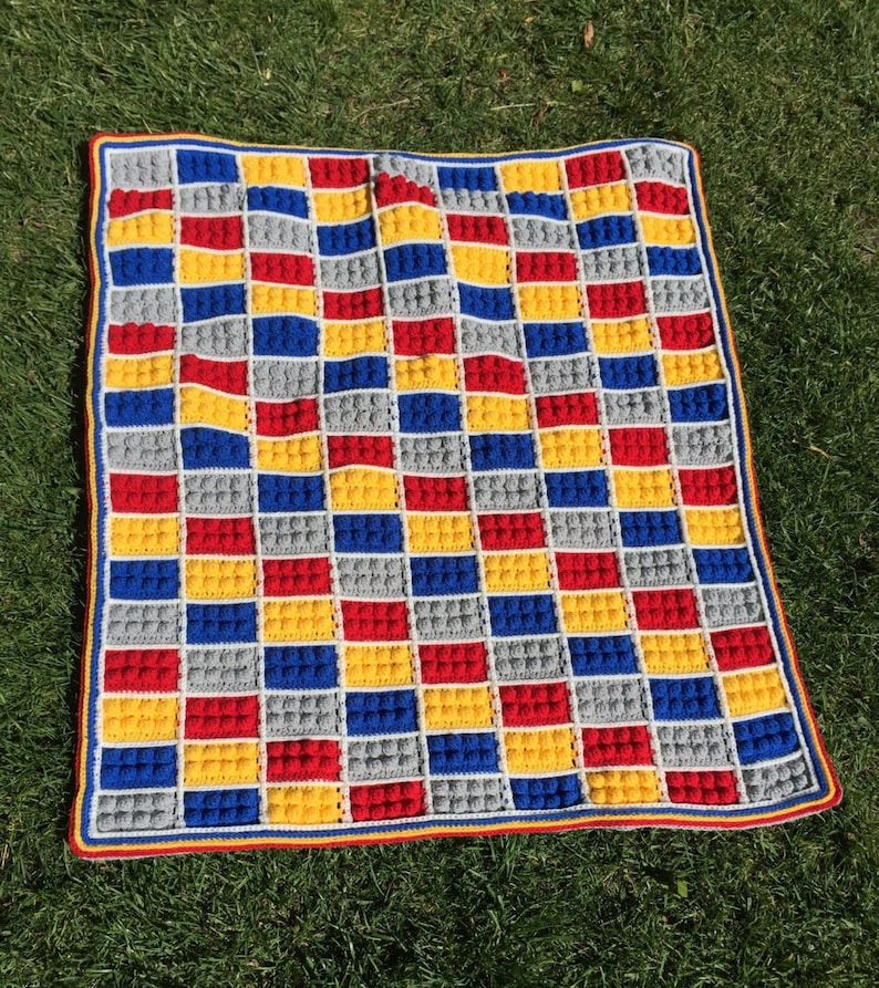 Crochet Lego Blanket Lego Baby Blanket Lego Kid's Throw With Free