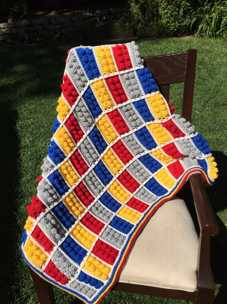 Crochet Lego Blanket lego baby blanket Lego Kid's Throw Etsy