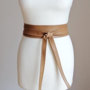 Leather belt Obi belt 4&#39;&#39; Waist cincher wrap