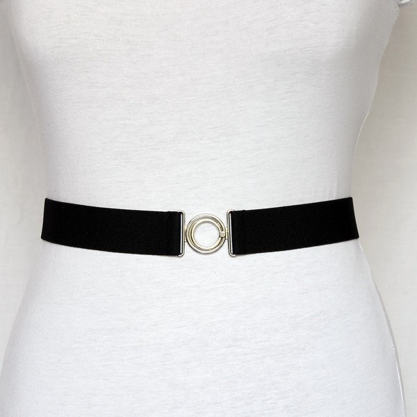 Black elastic belt waist belt Skinny Waist cincher Black Beige Burgundy Red belt women's stretch cinch belt narrow