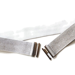 Women&#39;s Belt Silver Waist cinched belt Glitter Wedding belt Black belt Elastic stretch belt