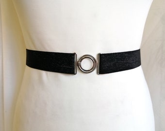Cintura scintillante nera Cintura elastica Cintura elastica da donna