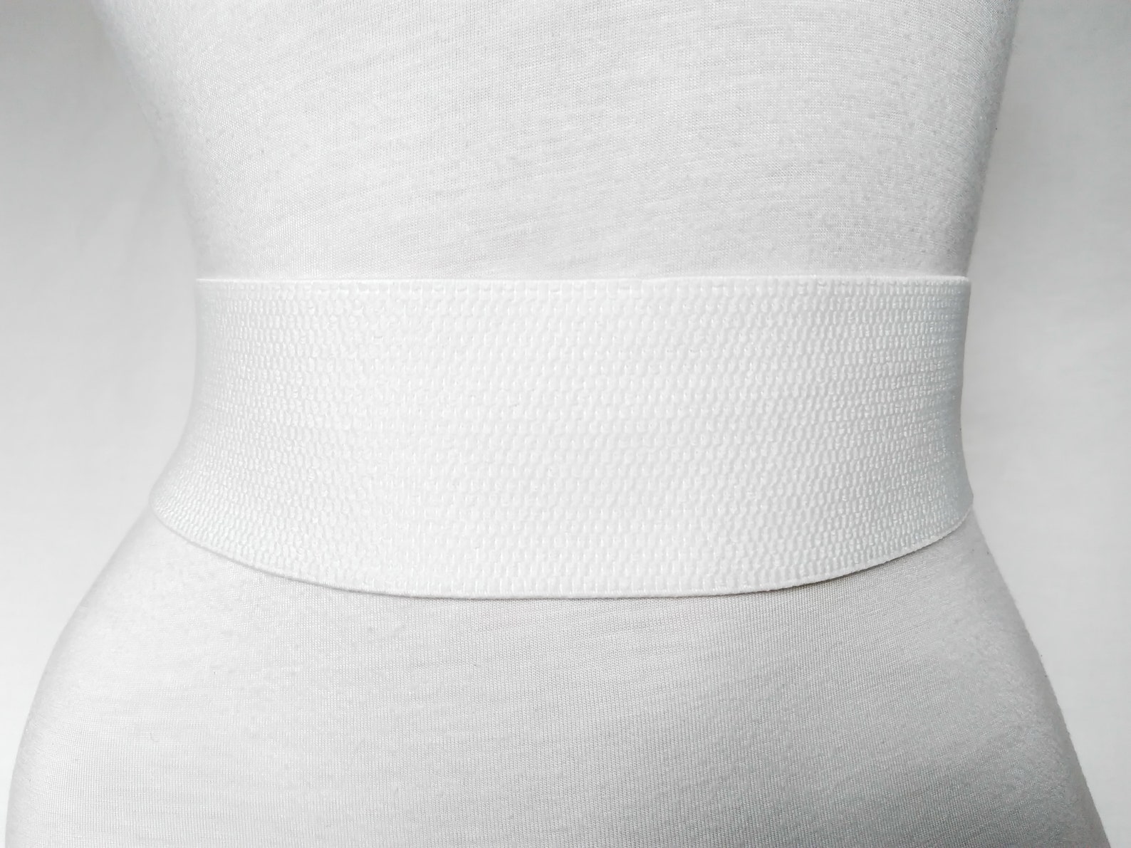 White Elastic Belt Stretch Simple Elastic Belt Womens Elastic Etsy