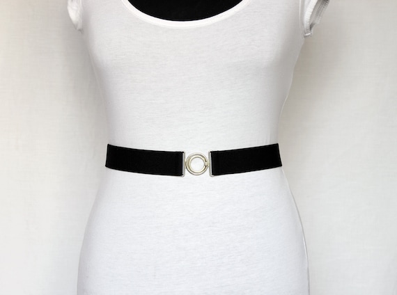 Black Elastic Belt Waist Belt Skinny 
