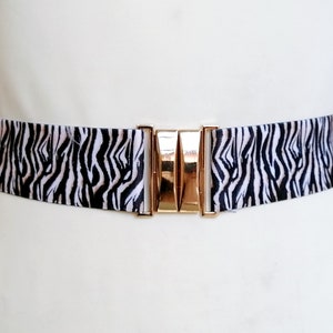 Women&#39;s Belt Animal Print Stretch belt Waist cincher Glamourous Elastic belt Zebra