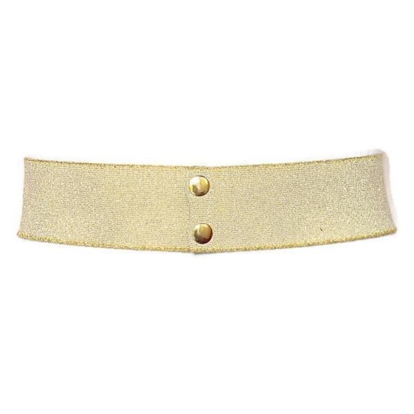 Gold Waist cincher 2" Women's Glamourous Elastic belt Statement accessory Stretch simple elastic belt cinch belt