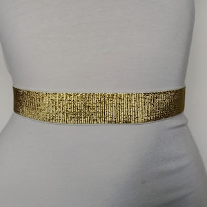 Women&#39;s Belt Gold Elastic belt Silver Stretch belt cincher belt Wedding