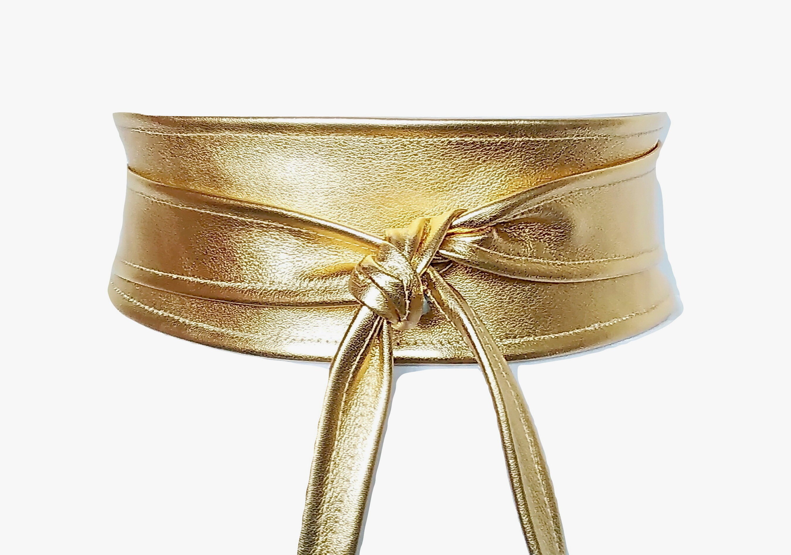 Black Leather Obi belt Women's wrap belt 2.5 Waist Etsy