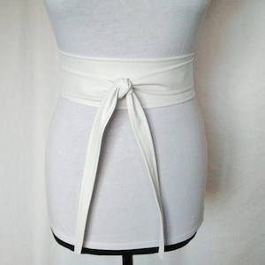 White Women&#39;s Belt Black Leather belt Wide Obi belt Wrap 3 inch Waist cincher