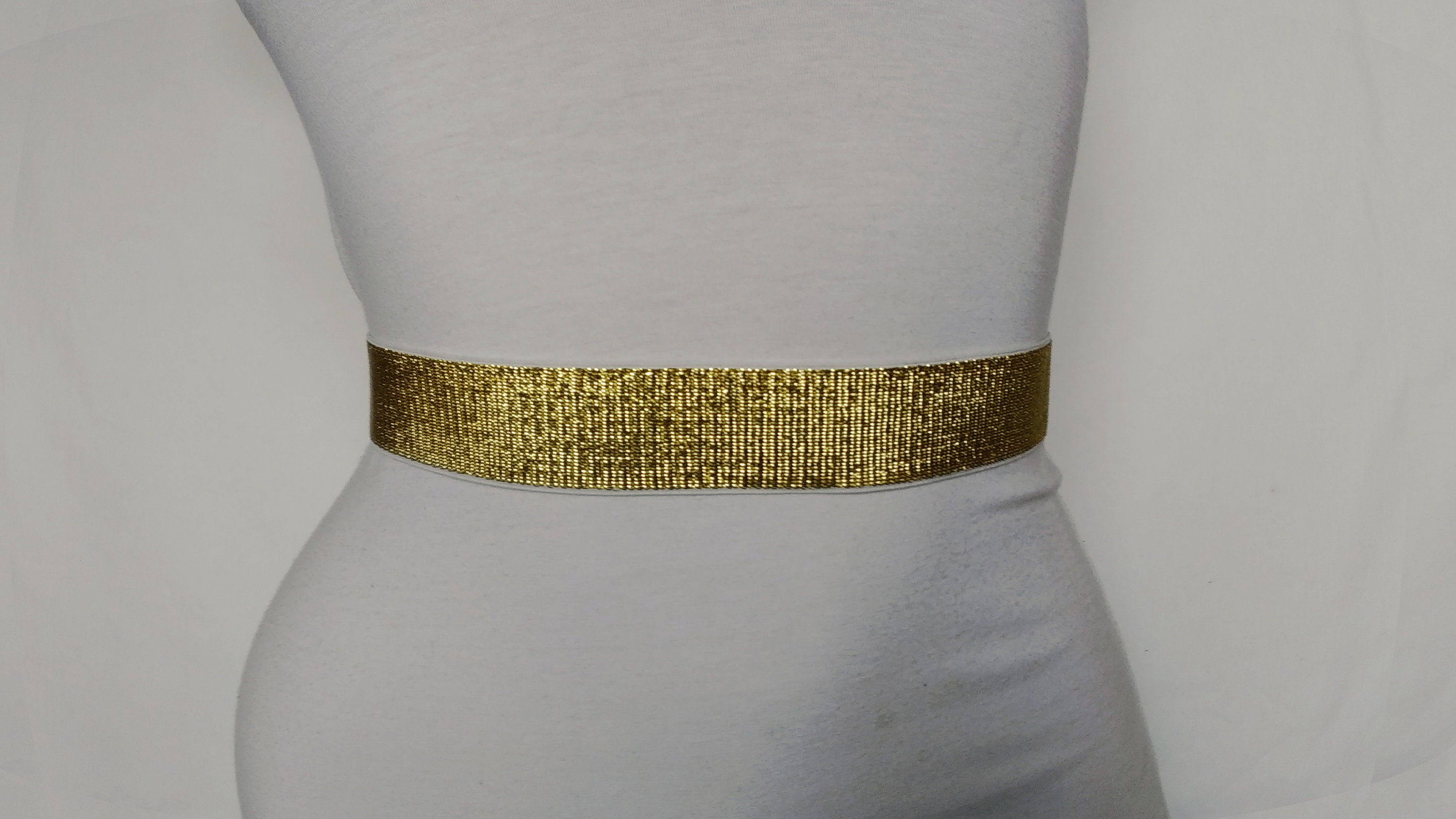 Silver or Gold Elastic belt Stretch belt elastic belt womens Etsy