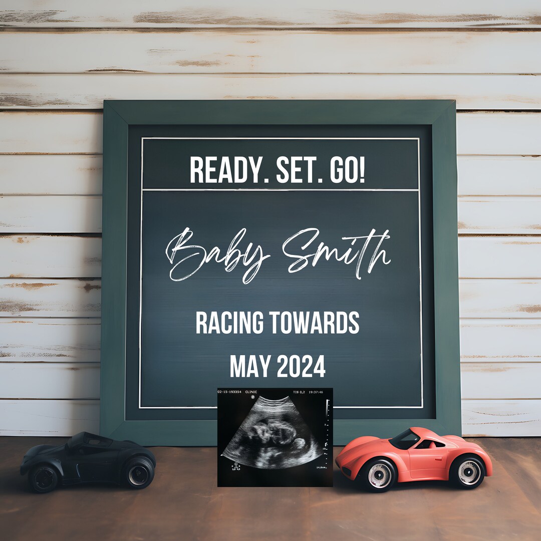 It's a Boy Race Car Gender Reveal Pregnancy Announcement, Cars Boy