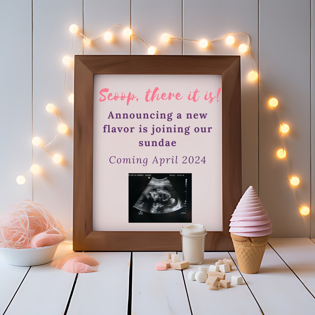 Ice Cream Pregnancy Announcement, Here's the Scoop, New Flavor Coming