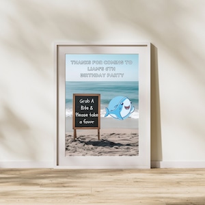 Personalized Baby Shark Birthday Welcome Sign (Digital Download)