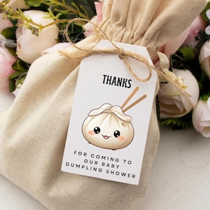 Dumpling Baby Shower Favor Tags: Thank You Gift (Digital Download)