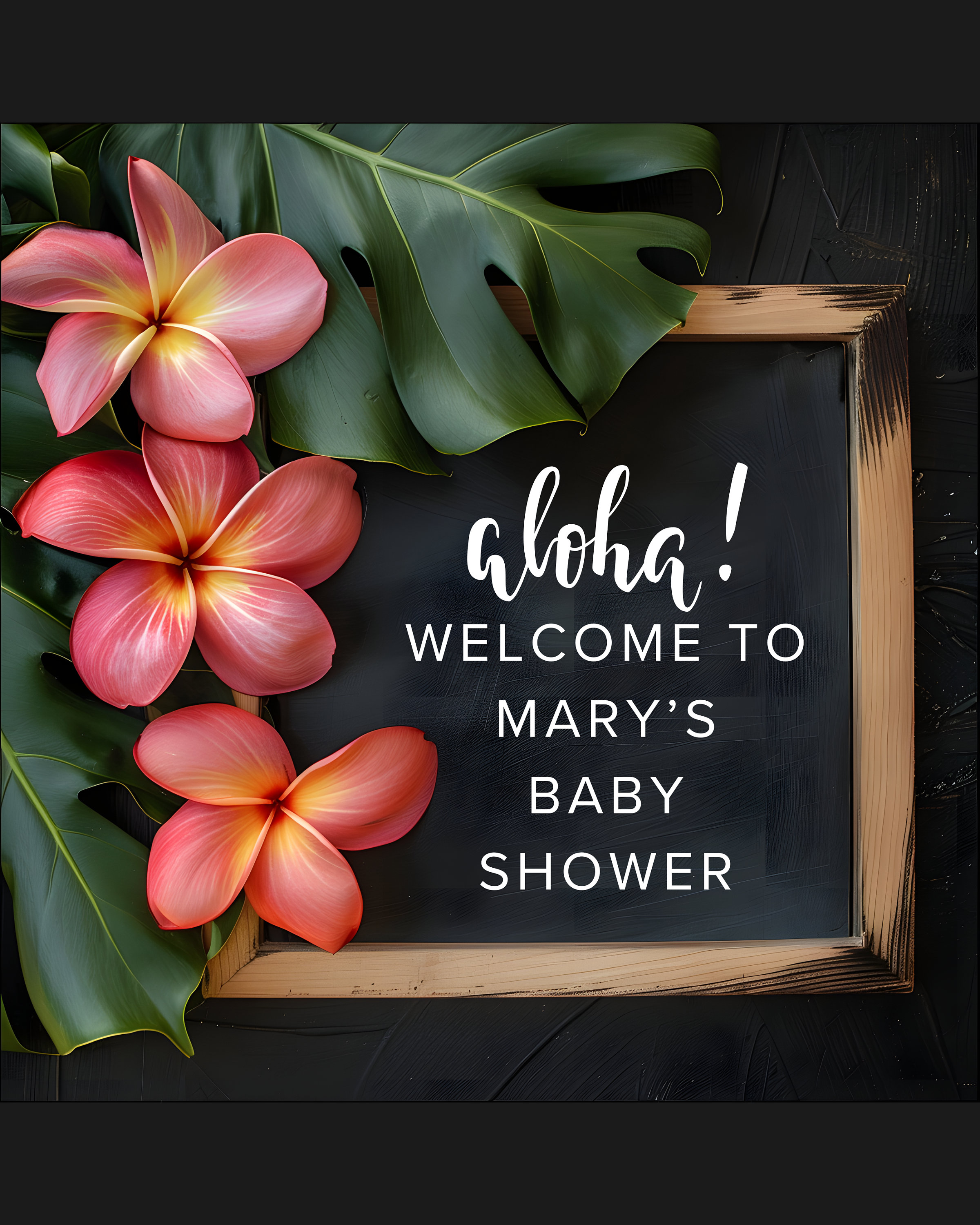 Personalized Aloha Welcome Sign: Tropical Hawaiian Party Decor (digital ...