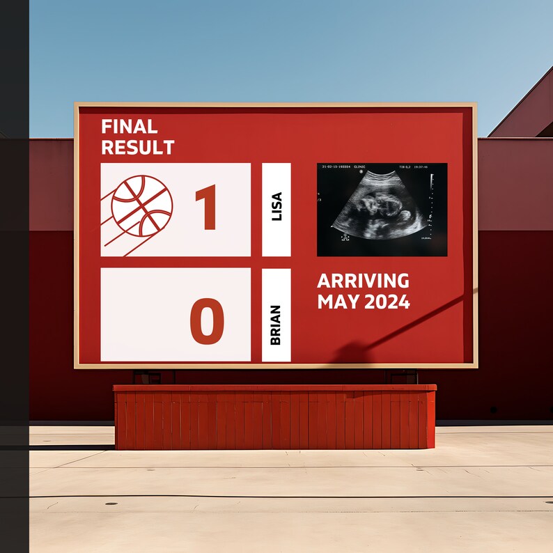 Basketball Player Baby Announcement, Digital Pregnancy Announcement